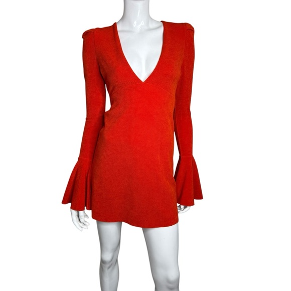Free People Dresses & Skirts - Free People Talk About It Flame Red Long Sleeve Midi Dres